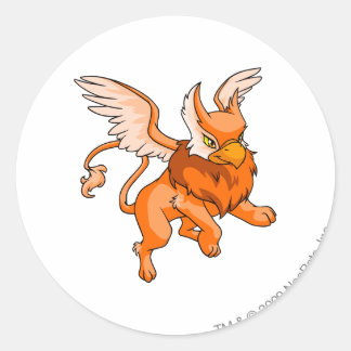 Eyrie Orange Classic Round Sticker