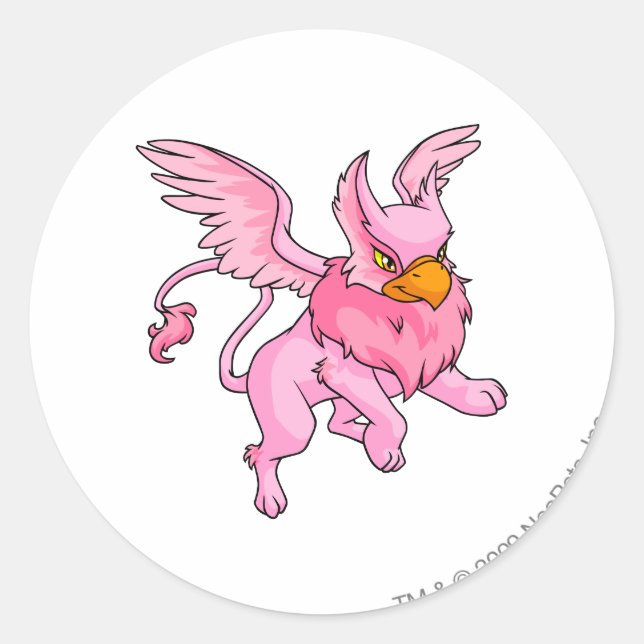 Eyrie Pink Classic Round Sticker (Front)