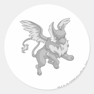 Eyrie Silver Classic Round Sticker