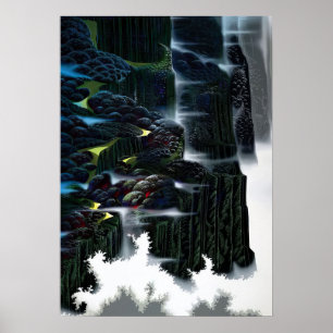 Eyvind Earle - Sea Cliffs Rising - 1995; United S Poster