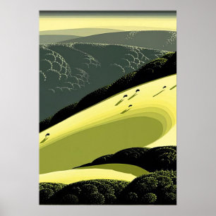 Eyvind Earle - Sierra Madre Foothills - 1988; Uni Poster