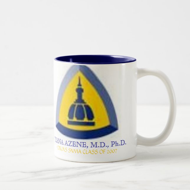 EZANA AZENE, M.D., Ph.D., HOPKINS SNMA CLASS OF... Two-Tone Coffee Mug (Right)