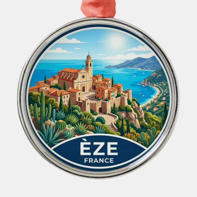 Eze France Metal Ornament (Front)
