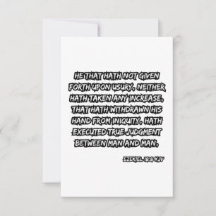 Ezekiel 18:8 KJV Bible Verse Greeting Card