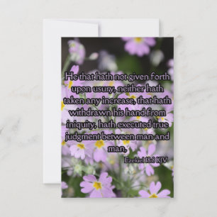Ezekiel 18:8 KJV Bible Verse Pic Greeting Card