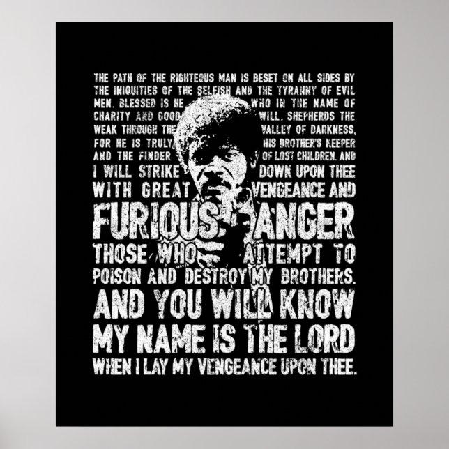 Ezekiel 2517  Jules Winnfield Poster (Front)