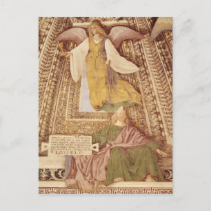 Ezekiel and Angel holding chalice of the Postcard