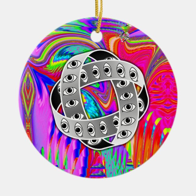 Ezekiel’s Wheel Two Sided  Ceramic Ornament (Front)