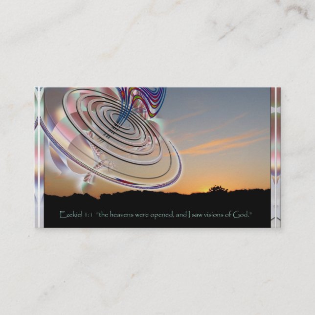Ezekiel's Wheel at Sunset Business Card (Front)