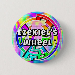 EZEKIEL'S WHEEL (you may change the words) 6 Cm Round Badge