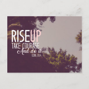 Ezra 10:4 - Rise Up Postcard