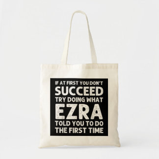 EZRA Gift Name Personalised Birthday Funny Christm Tote Bag