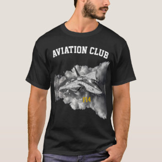 F14 Tomcat Aviation Club pilot black T-Shirt