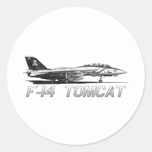 F14 Tomcat VF-103 Jolly Rogers - drawing Classic Round Sticker