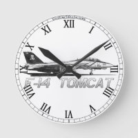 F14 Tomcat VF-103 Jolly Rogers - drawing Clock