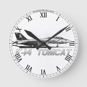F14 Tomcat VF-103 Jolly Rogers - drawing Clock