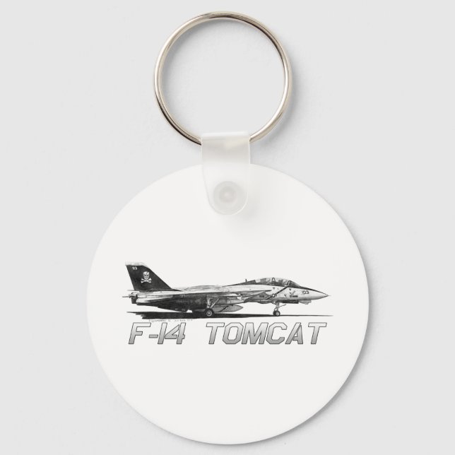 F14 Tomcat VF-103 Jolly Rogers - drawing Key Ring (Front)