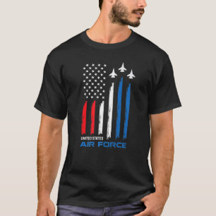 F15 Eagle Fighter Jet Usa Flag Aeroplane F 15 4th  T-Shirt