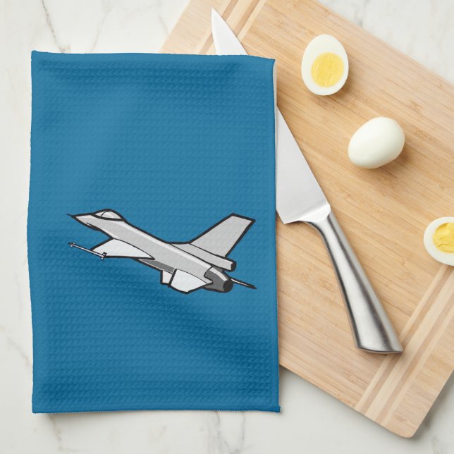 F16 Fighting Falcon Fighter Jet In Flight Tea Towel (Quarter Fold)