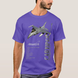 F16 Viper Fighting Falcon Jet FightersSpec T-Shirt