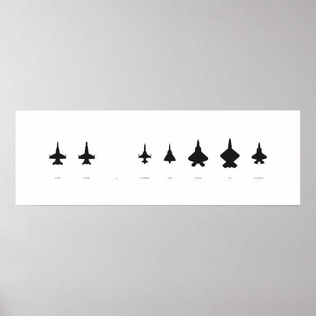 F17-35 Fighter Sihlouettes Poster (Front)