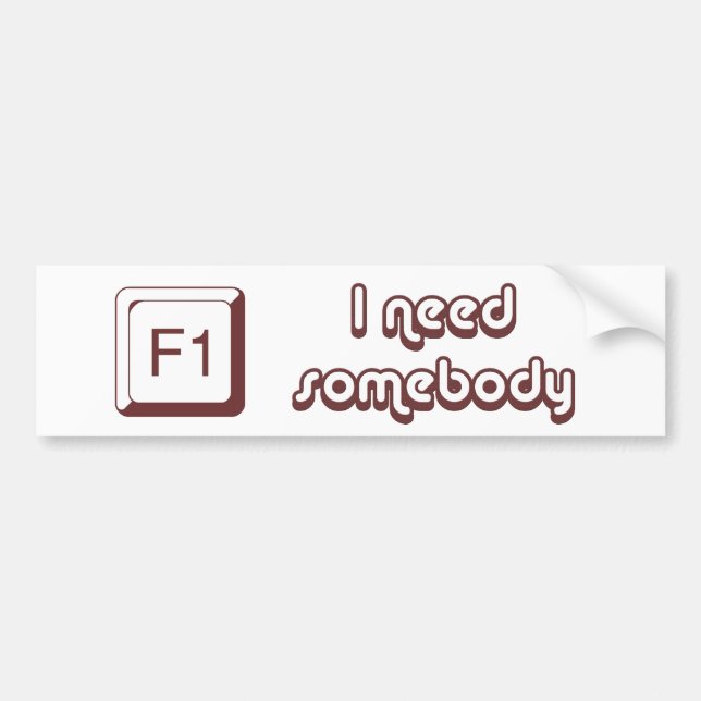 F1 - Help i need somebody Bumper Sticker (Front)