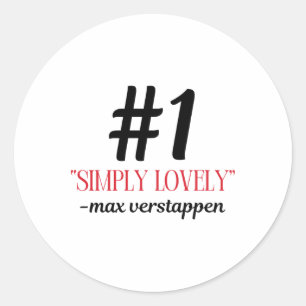 F1 Max Simply Lovely Sticker 