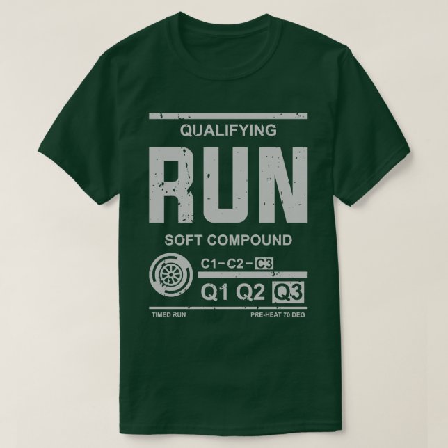 F1 Qualifying Run Q3 Design T-Shirt (Design Front)