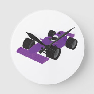 F1 Race Car Round Clock