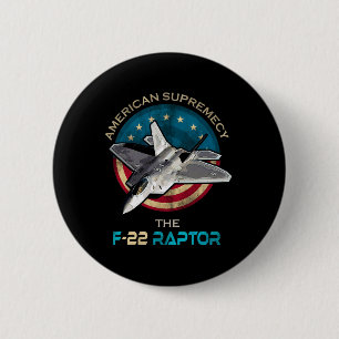 F22 Raptor American Patriotic Fighter Jet 4th Of J 6 Cm Round Badge