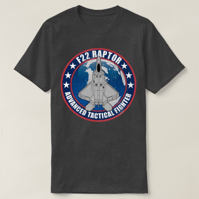 F22 Raptor distressed  T-Shirt (Design Front)