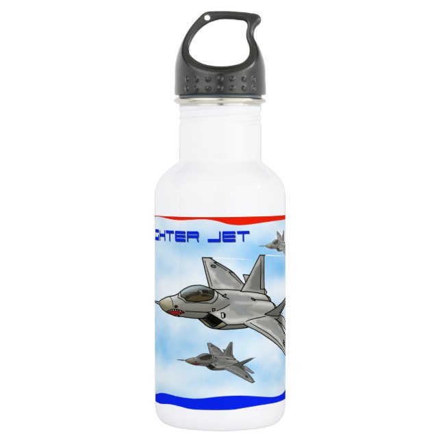 F22 Raptor fighter jet 532 Ml Water Bottle (Front)
