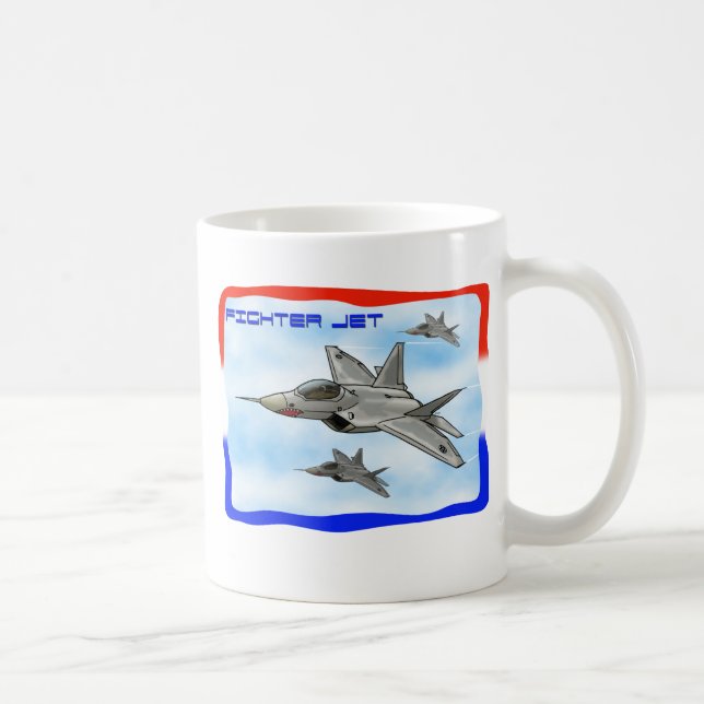 F22 Raptor fighter jet Coffee Mug (Right)
