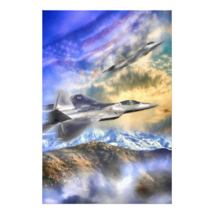 F22 RAPTORS OVER AMERICA PHOTO PRINT
