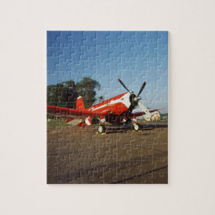 F2G-1D Super Corsair aeroplane at an air show in Jigsaw Puzzle