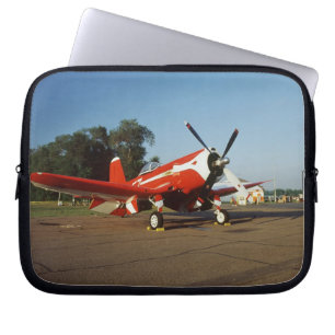 F2G-1D Super Corsair aeroplane at an air show in Laptop Sleeve
