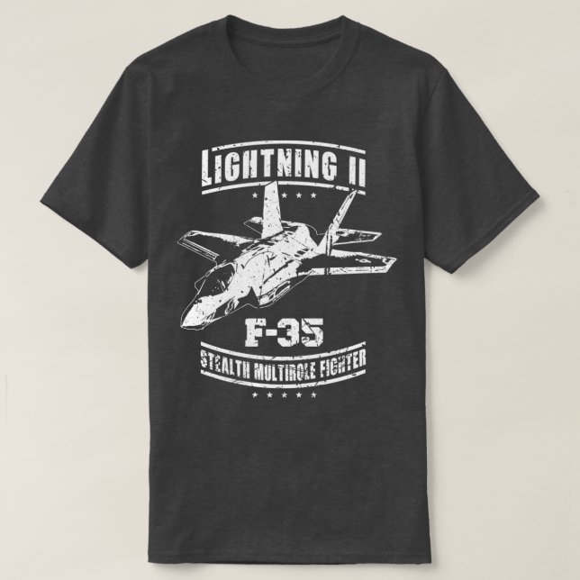F35 Lightning II USAF Stealth Multirole Fighter Je T-Shirt (Design Front)