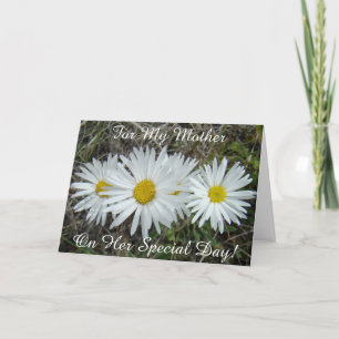 F42 White Wildflowers Smooth Aster Card