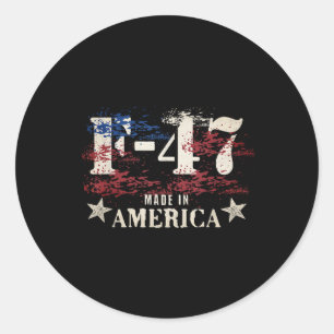 F47 Fighter Jet F-47 Aircraft Classic Round Sticker