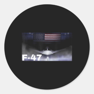 F47 Fighter Jet F-47 Jet Fighter Aircraft Classic Round Sticker