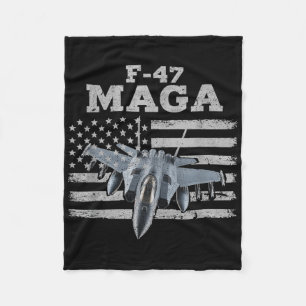 F47 Fighter Jet F-47 Jet Fighter Aircraft Fleece Blanket