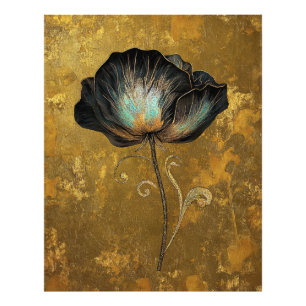 *~* F4  Elegant Flower Gold  Vintage 14 Photo Print