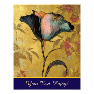 *~* F4  Elegant Flower Gold  Vintage 23 Photo Print