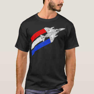 F4 Phantom Aeroplane Vintage USA Contrails Red Whi T-Shirt