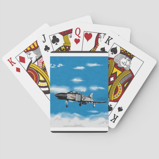 F4 Phantom  Navy Jet Fighter Playing Cards (Back)