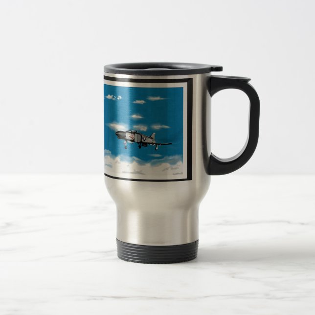 F4 Phantom  Navy Jet Fighter Travel Mug (Right)