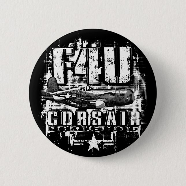 F4U CORSAIR 6 CM ROUND BADGE (Front)