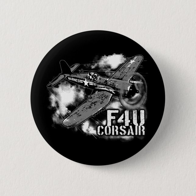 F4U CORSAIR 6 CM ROUND BADGE (Front)