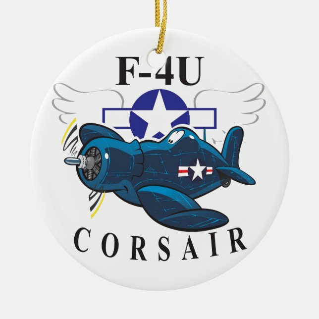 f4u corsair ceramic tree decoration (Front)
