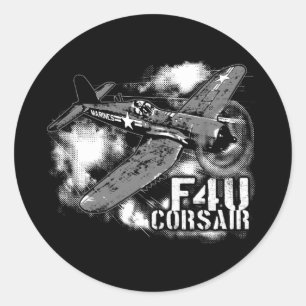 F4U CORSAIR CLASSIC ROUND STICKER